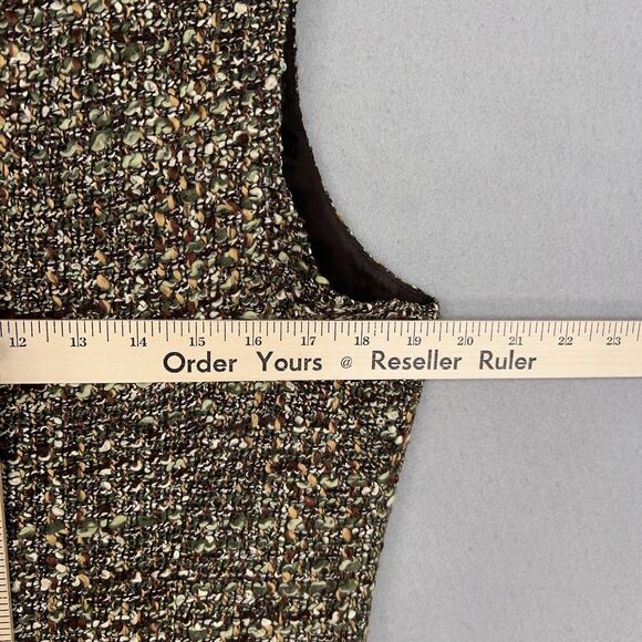 Talbots Dress Womens 12 Brown Metallic Tweed Academia Preppy Minimal Career Work - Picture 10 of 12